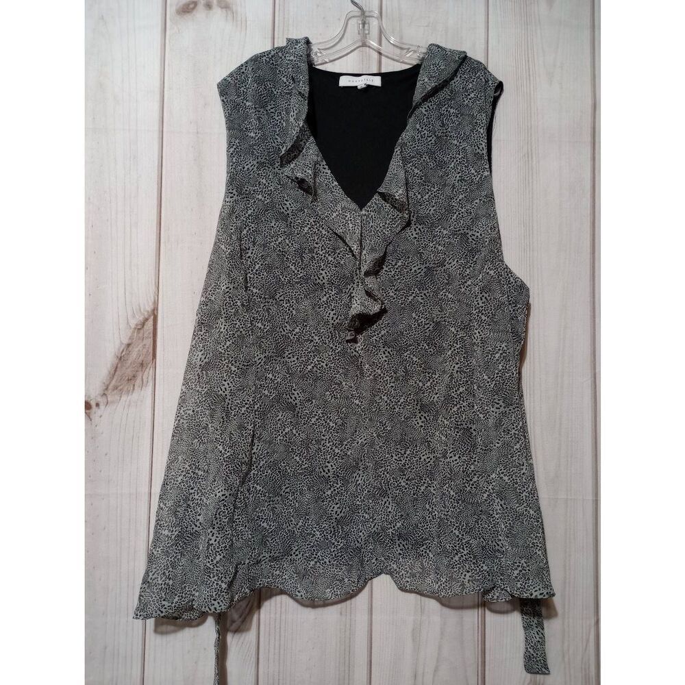 Marybelle Shirt Ladies 5x Animal Print Sleeveless‎ Mob Wife